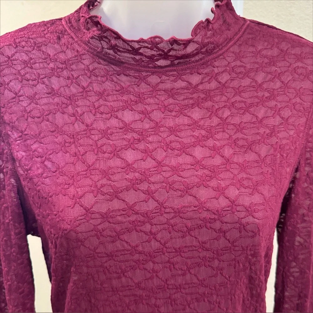 Free People Intimately | From The Start Mockneck Long Sleeve Textured Top - NWT